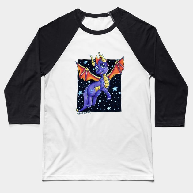 Night Flight Baseball T-Shirt by Zorveechu